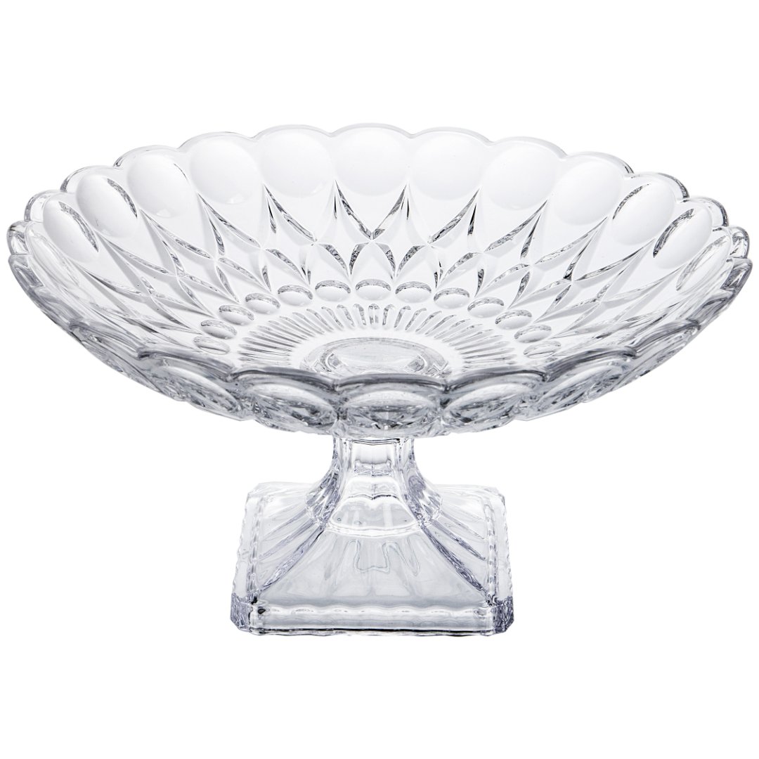 Imagem ilustrativa para Centro de mesa em cristal ecológico com pé Ø32,7xA17cm