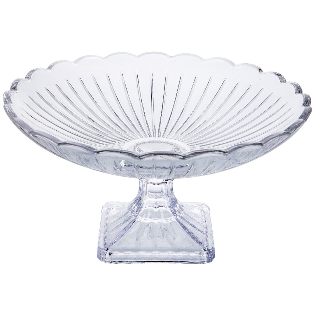 Imagem ilustrativa para Centro de mesa em cristal ecológico com pé Ø32,7xA17cm