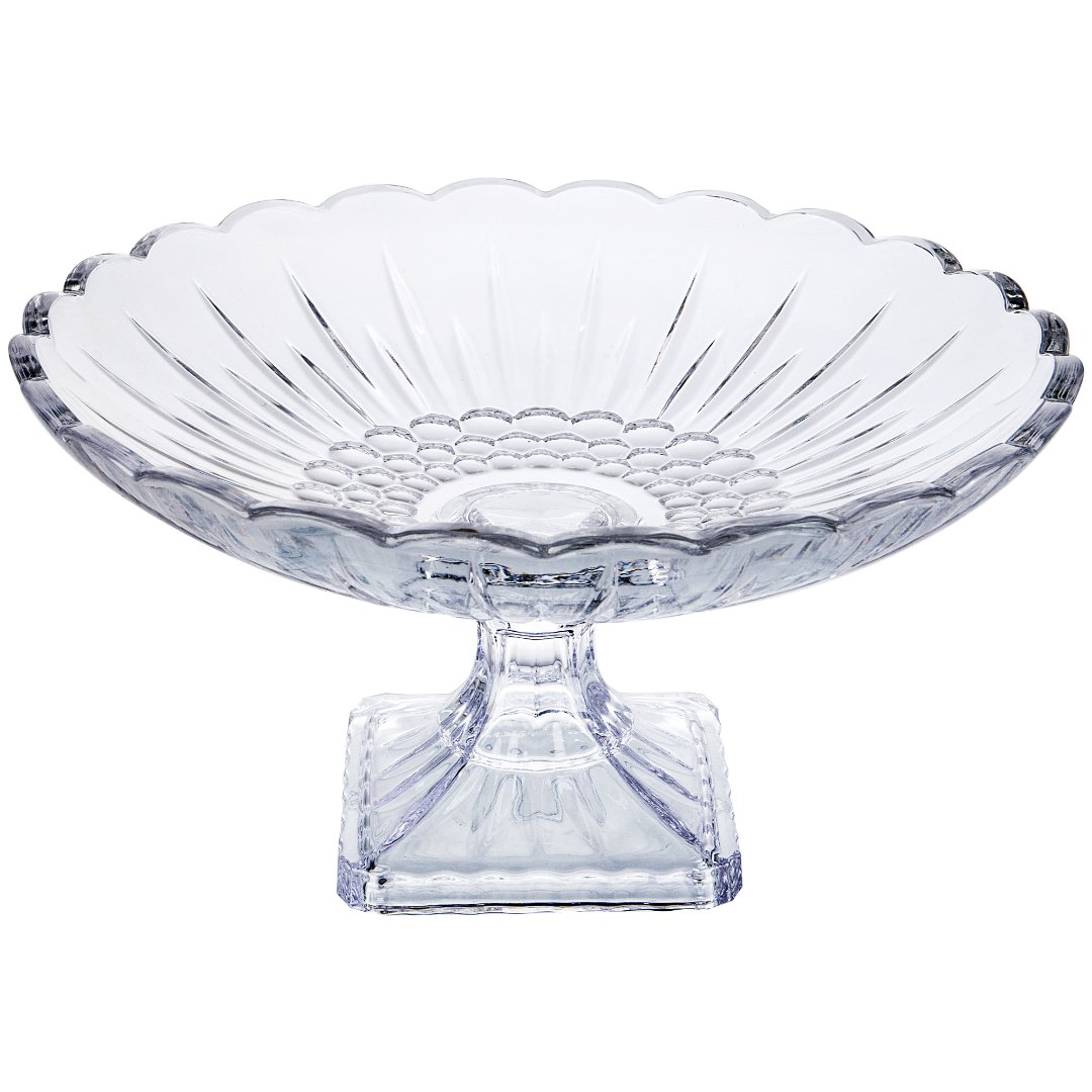 Imagem ilustrativa para Centro de mesa em cristal ecológico com pé Ø32,7xA17cm