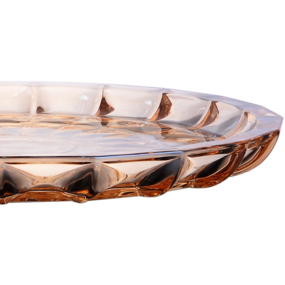 Fotografia para o produto Centro de mesa em cristal ecológico D29,4xA2,8cm cor âmbar