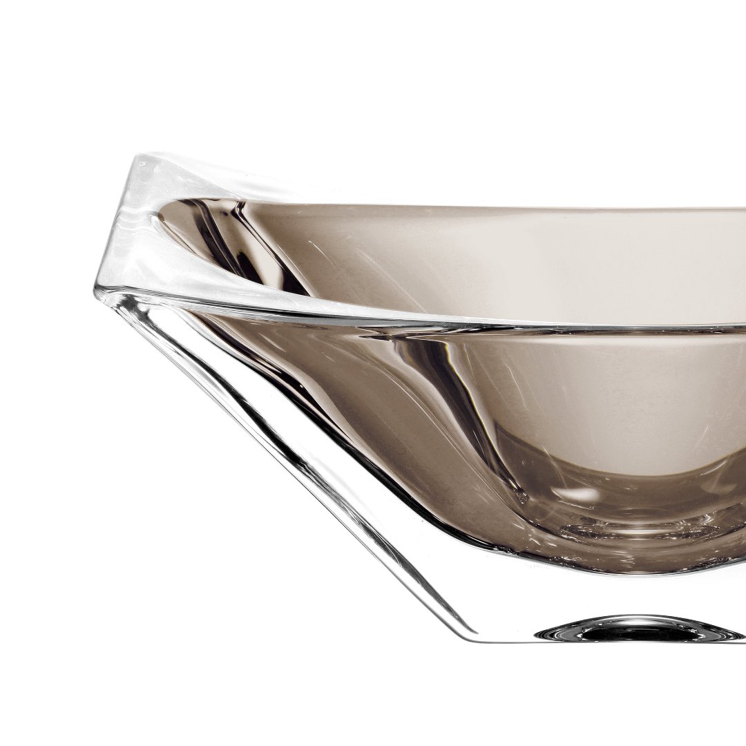 Fotografia para o produto Centro de mesa em cristal ecológico L27xP18xA14cm cor fumê