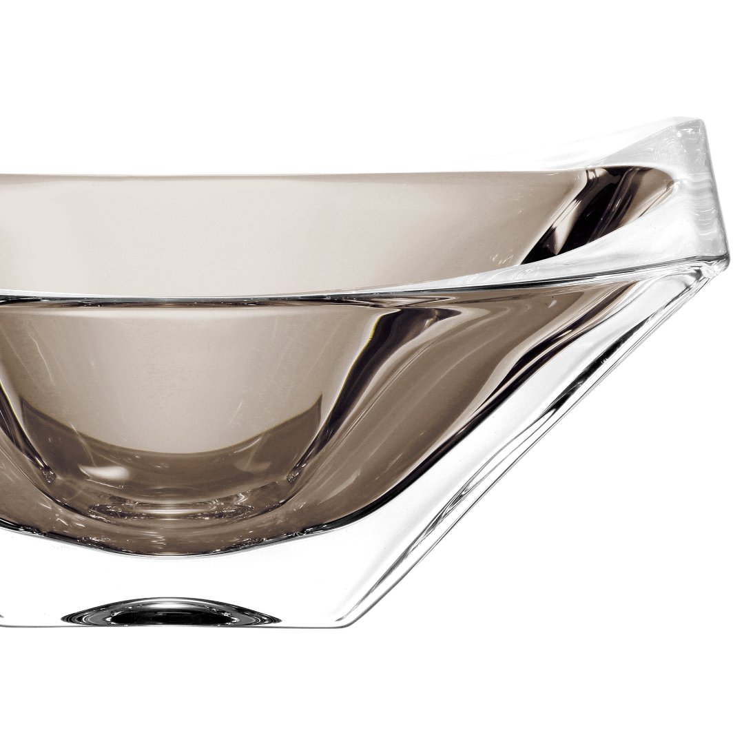 Fotografia para o produto Centro de mesa em cristal ecológico L27xP18xA14cm cor fumê