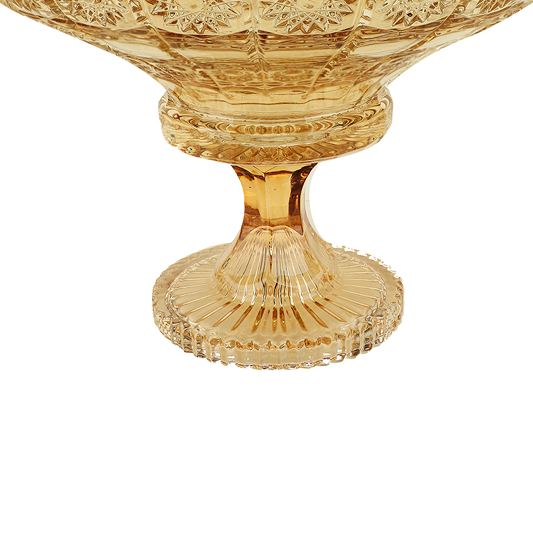 Fotografia para o produto Centro de mesa em cristal ecológico Ø32,5xA13cm cor âmbar