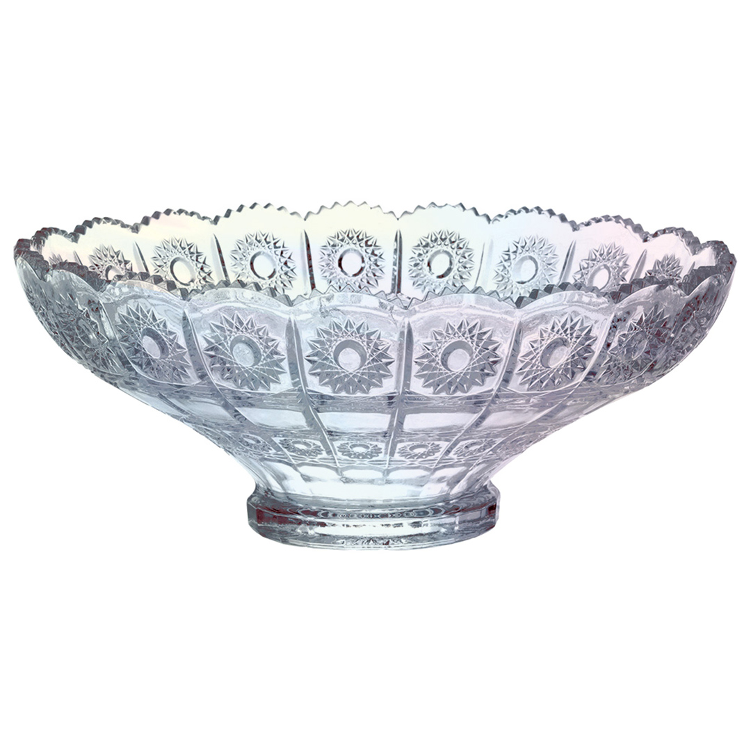 Imagem ilustrativa para Centro de mesa em cristal ecológico Ø32,5xA13cm cor furta-cor