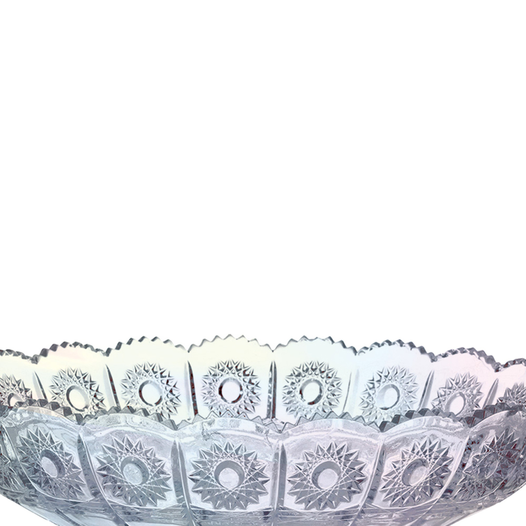 Fotografia para o produto Centro de mesa em cristal ecológico Ø32,5xA13cm cor furta-cor