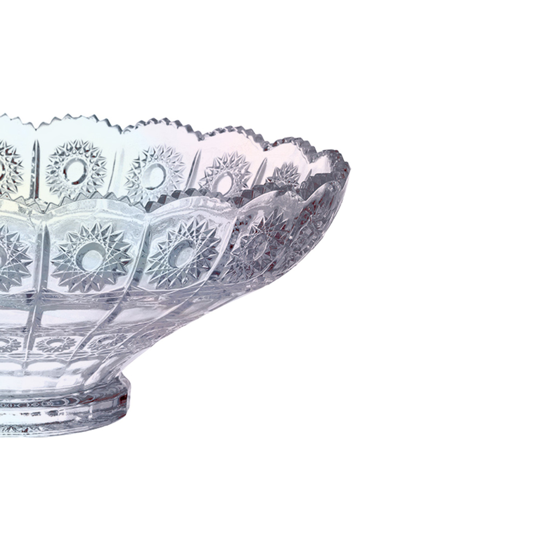 Fotografia para o produto Centro de mesa em cristal ecológico Ø32,5xA13cm cor furta-cor