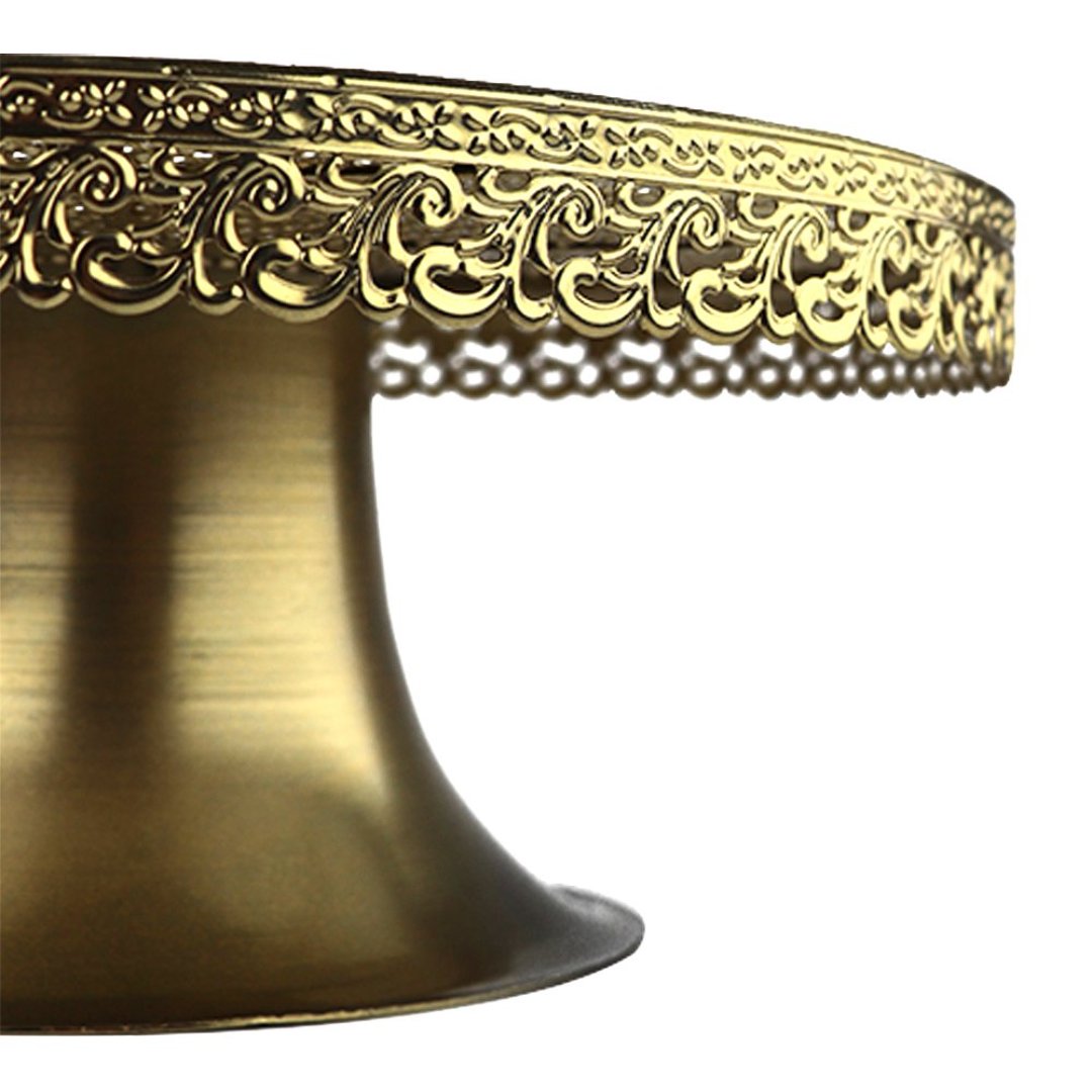 Fotografia para o produto Centro de mesa em ferro com pé Ø24xA10cm cor dourada