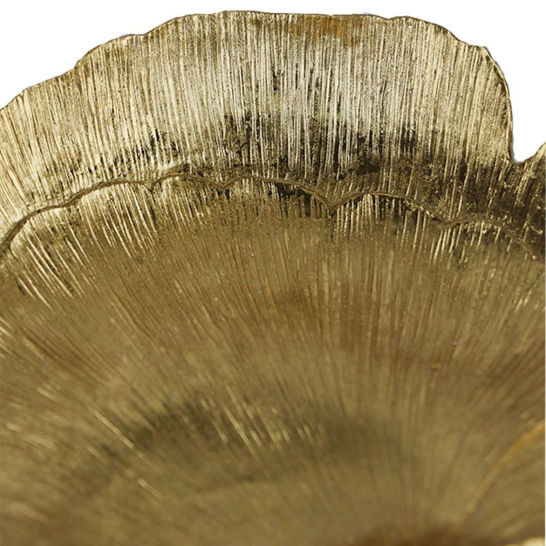 Fotografia para o produto Centro de mesa em poliresina L31,5xP22,5xA6cm cor dourada