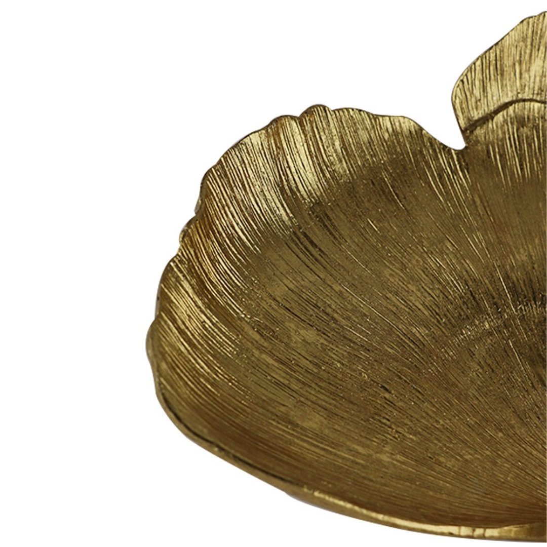 Fotografia para o produto Centro de mesa em poliresina L31,5xP22,5xA6cm cor dourada