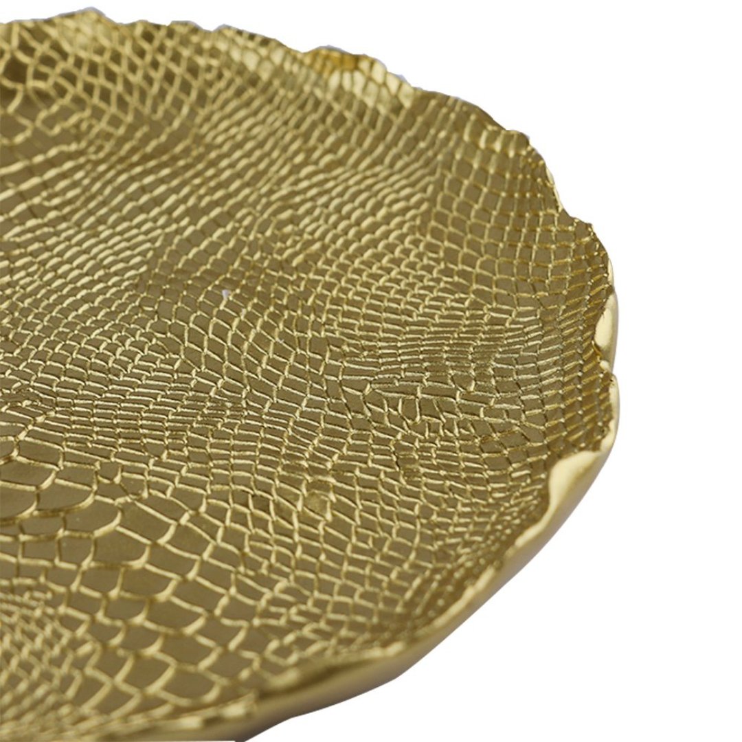 Fotografia para o produto Centro de mesa em poliresina Ø23xA3cm cor dourada