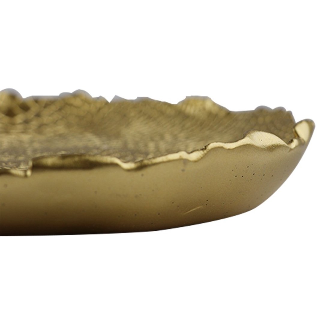 Fotografia para o produto Centro de mesa em poliresina Ø23xA3cm cor dourada