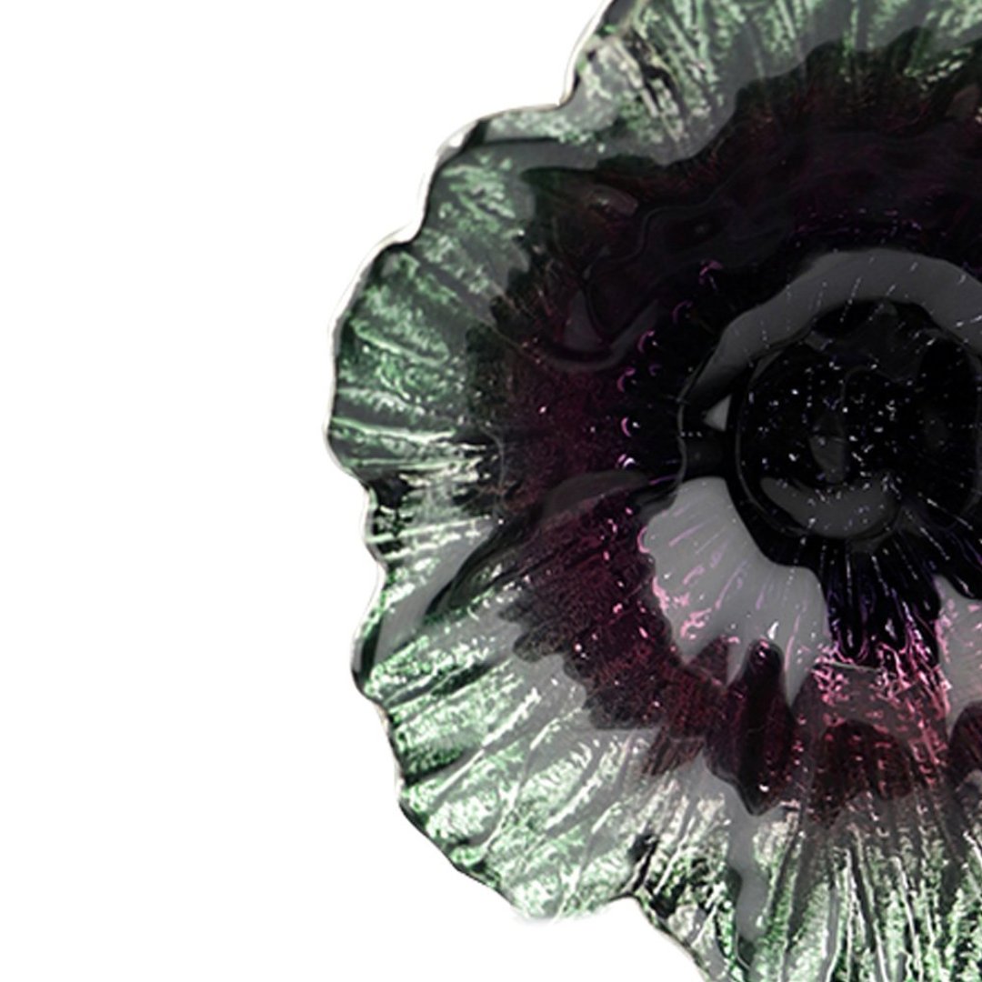 Fotografia para o produto Centro de mesa em vidro 185ml Ø15xA4,5cm cor verde e roxo