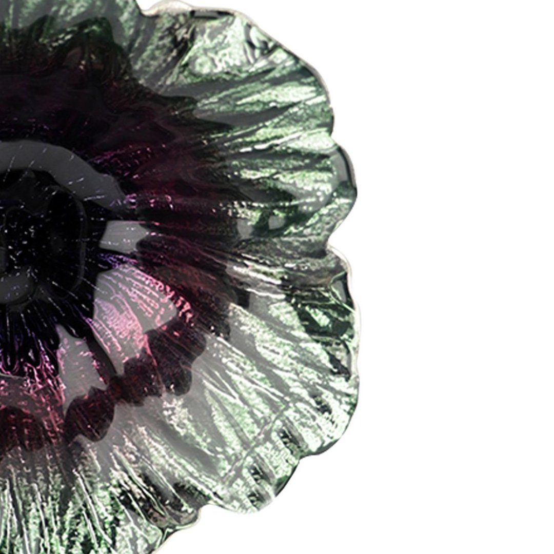 Fotografia para o produto Centro de mesa em vidro 185ml Ø15xA4,5cm cor verde e roxo