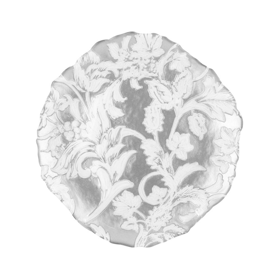 Imagem ilustrativa para Centro de mesa em vidro 320ml Ø15xA5,5cm cor prata