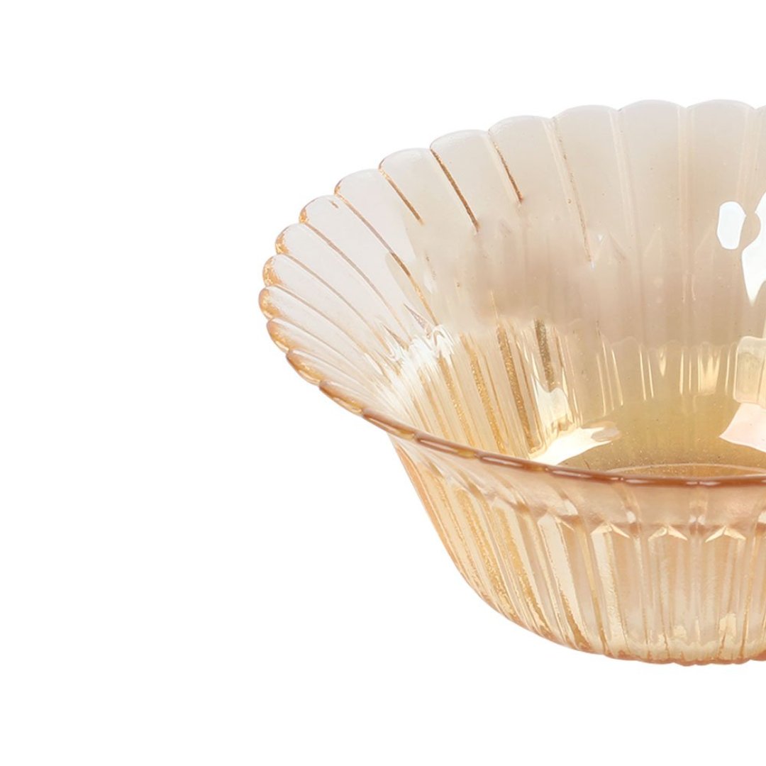 Fotografia para o produto Centro de mesa em vidro 320ml Ø15xA5cm cor âmbar luster