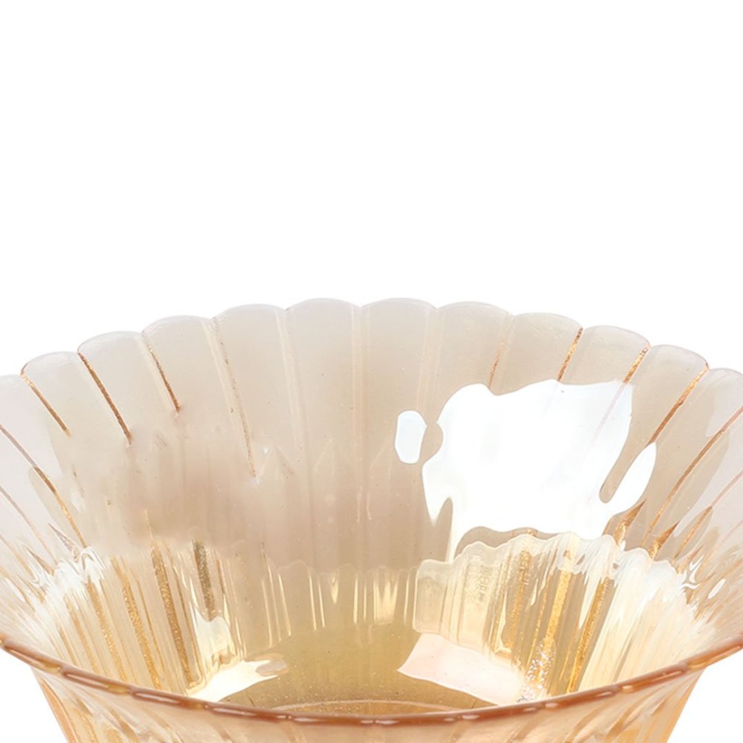 Fotografia para o produto Centro de mesa em vidro 320ml Ø15xA5cm cor âmbar luster