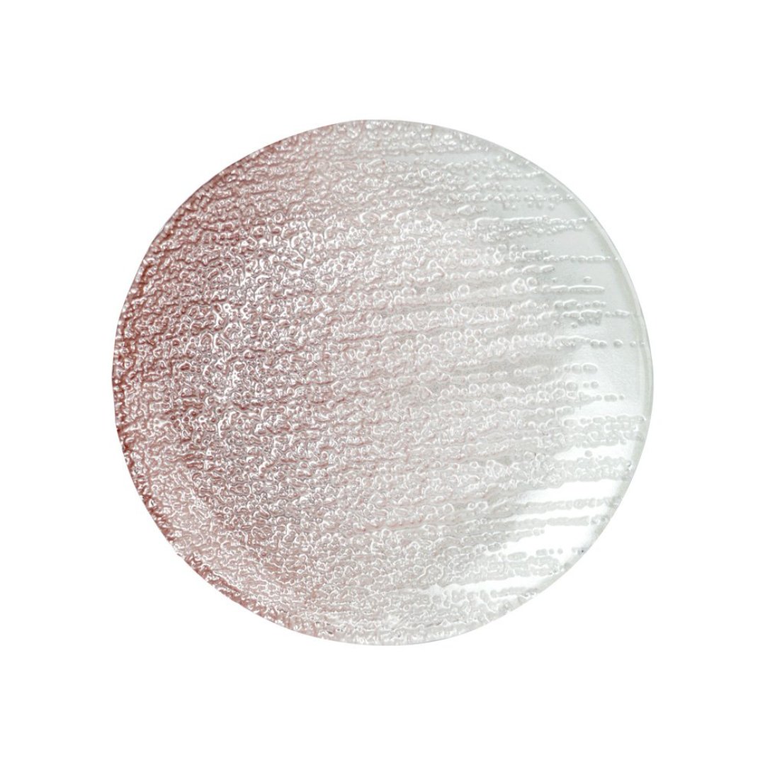 Imagem ilustrativa para Centro de mesa em vidro 360ml Ø15xA5cm cor branco e rose