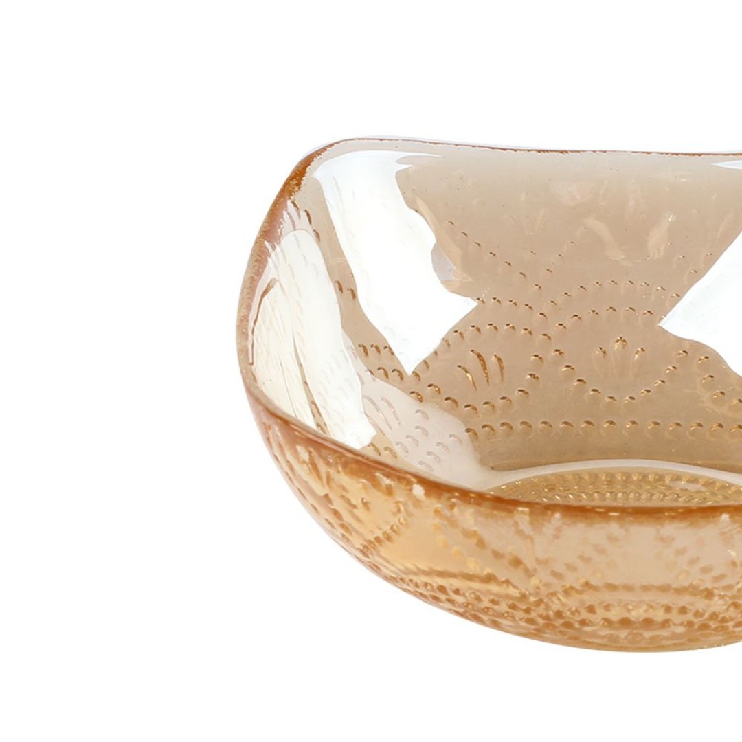 Fotografia para o produto Centro de mesa em vidro 380ml L15xP15xA5cm cor âmbar luster