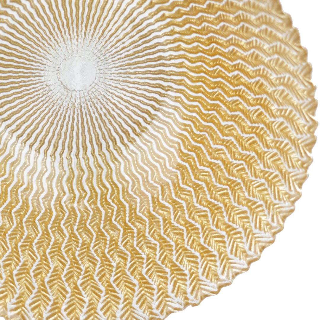 Fotografia para o produto Centro de mesa em vidro 455ml Ø15xA6cm cor dourado