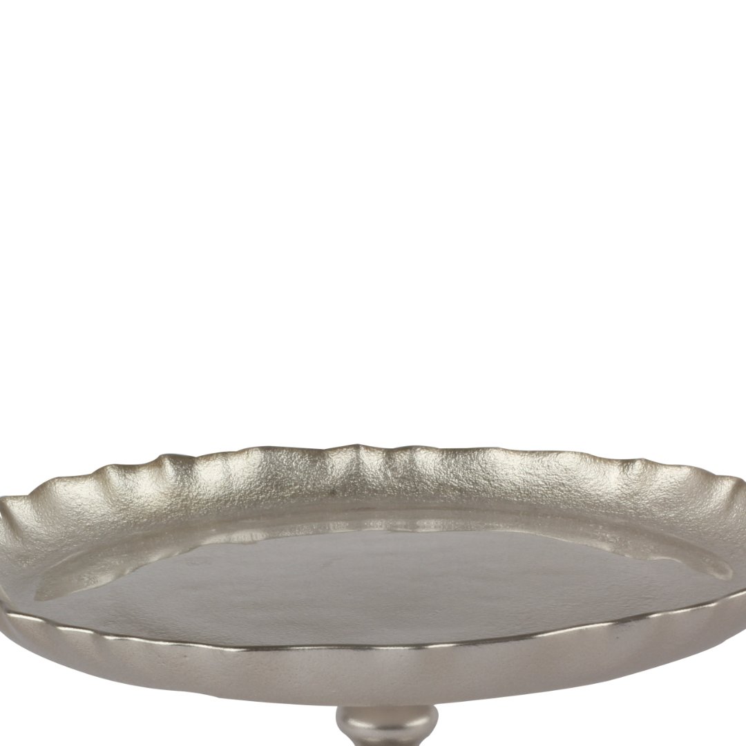 Fotografia para o produto Centro de mesa em vidro com pé Ø21xA10,5cm cor champanhe