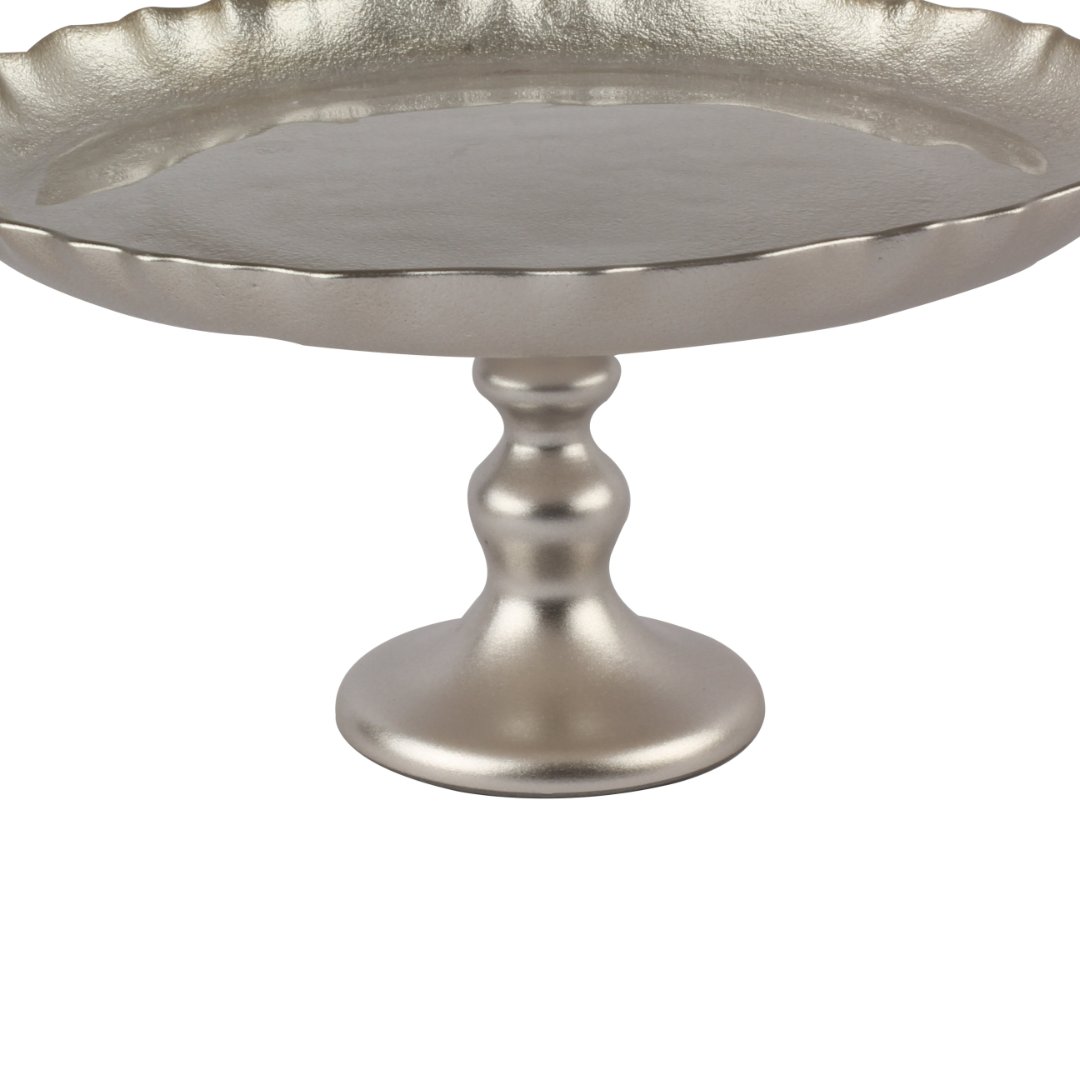 Fotografia para o produto Centro de mesa em vidro com pé Ø21xA10,5cm cor champanhe