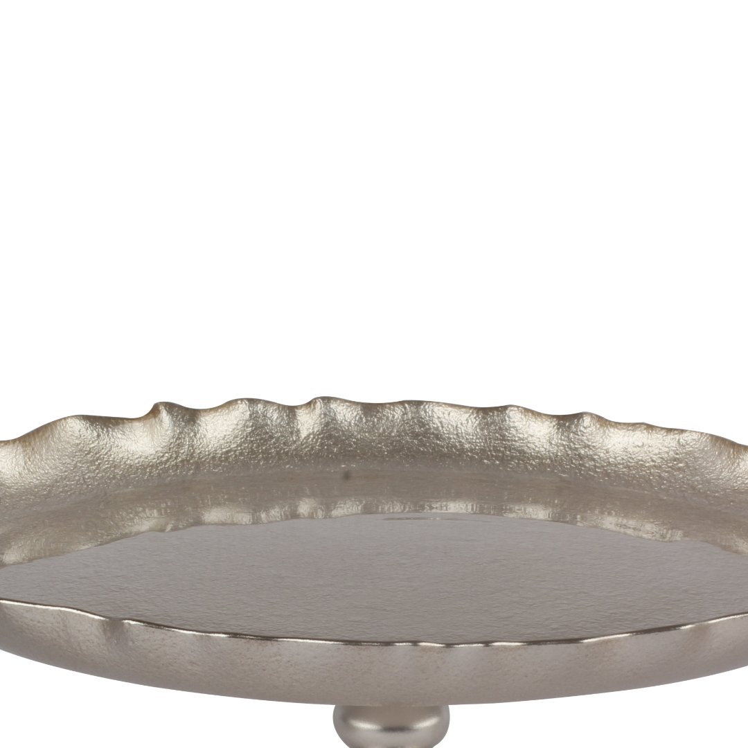 Fotografia para o produto Centro de mesa em vidro com pé Ø28xA15cm cor champanhe