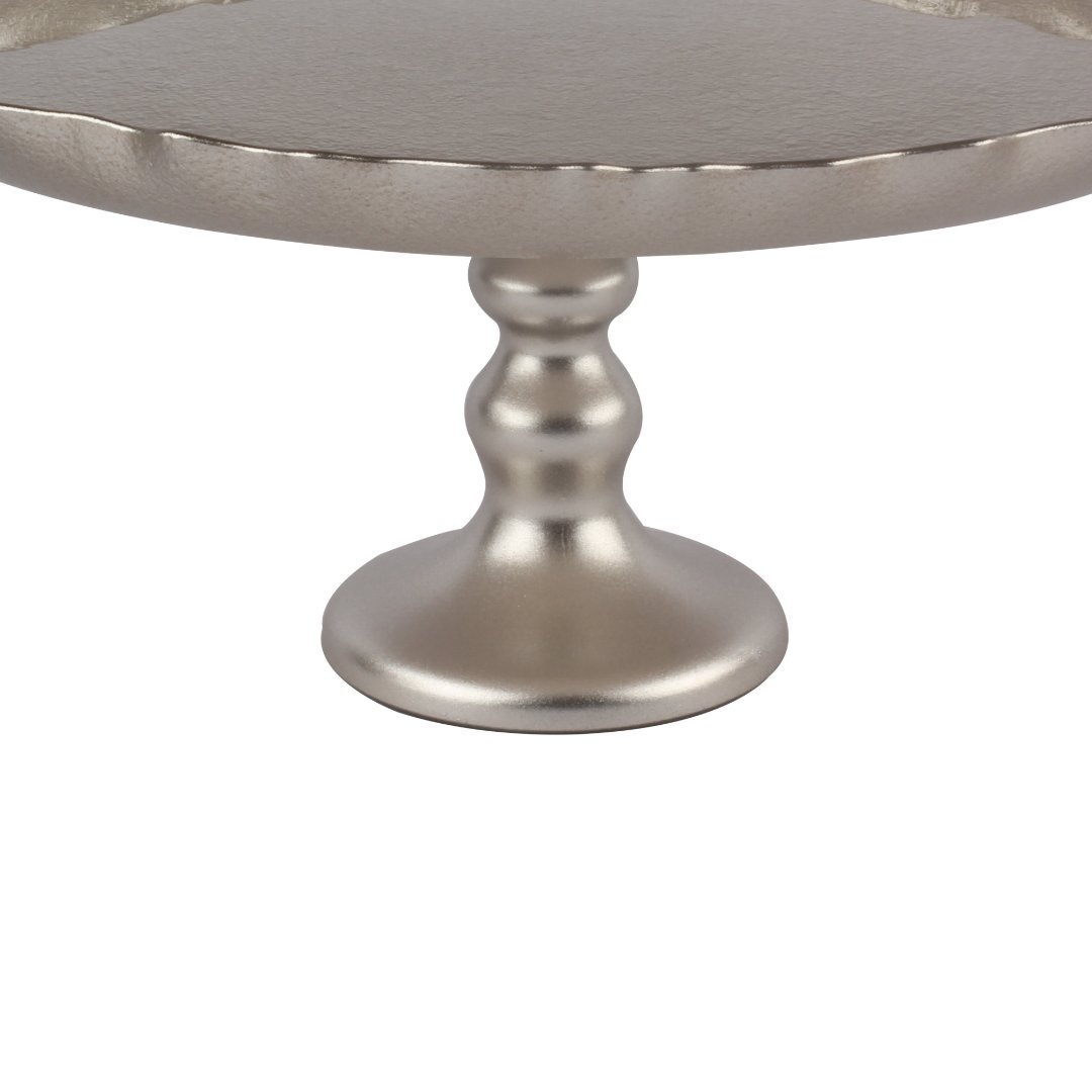 Fotografia para o produto Centro de mesa em vidro com pé Ø28xA15cm cor champanhe