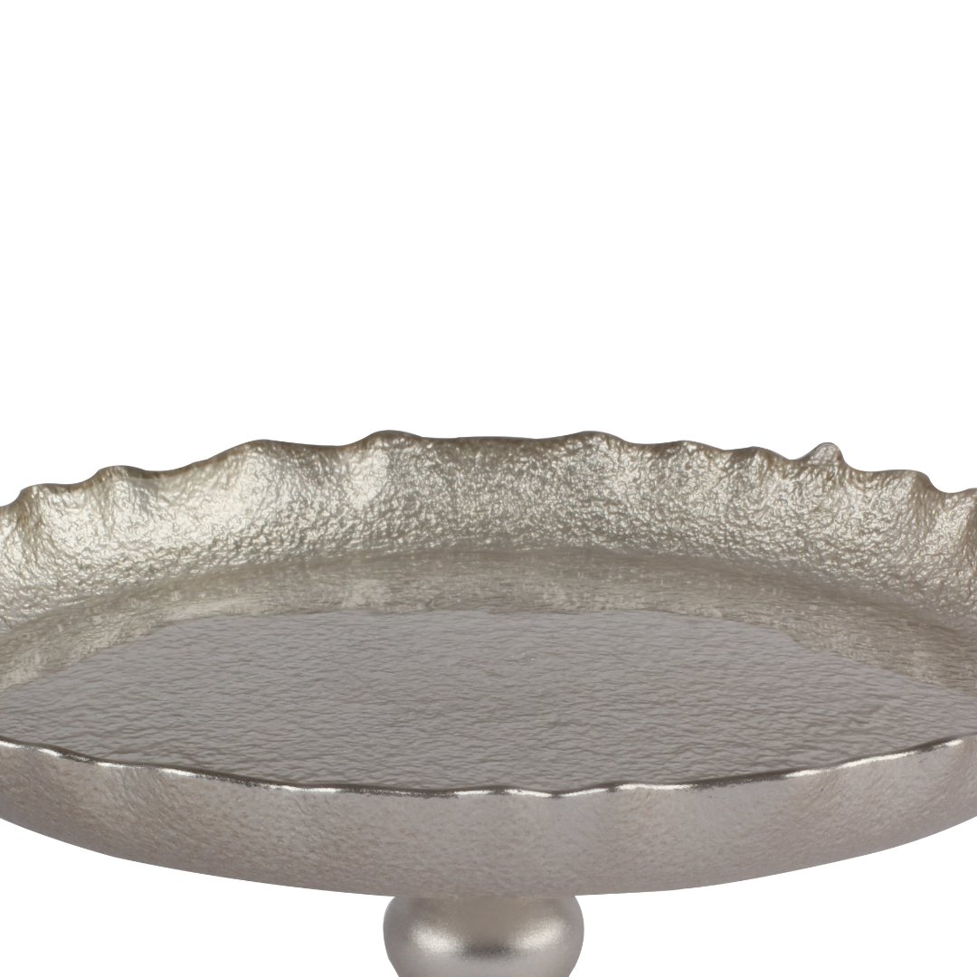 Fotografia para o produto Centro de mesa em vidro com pé Ø32xA14cm cor champanhe