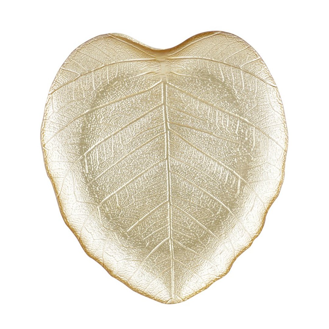 Fotografia para o produto Centro de mesa em vidro L23,5xP20xA2,5cm cor dourado Fotografia para o produto Centro de mesa em vidro L23,5xP20xA2,5cm cor dourado