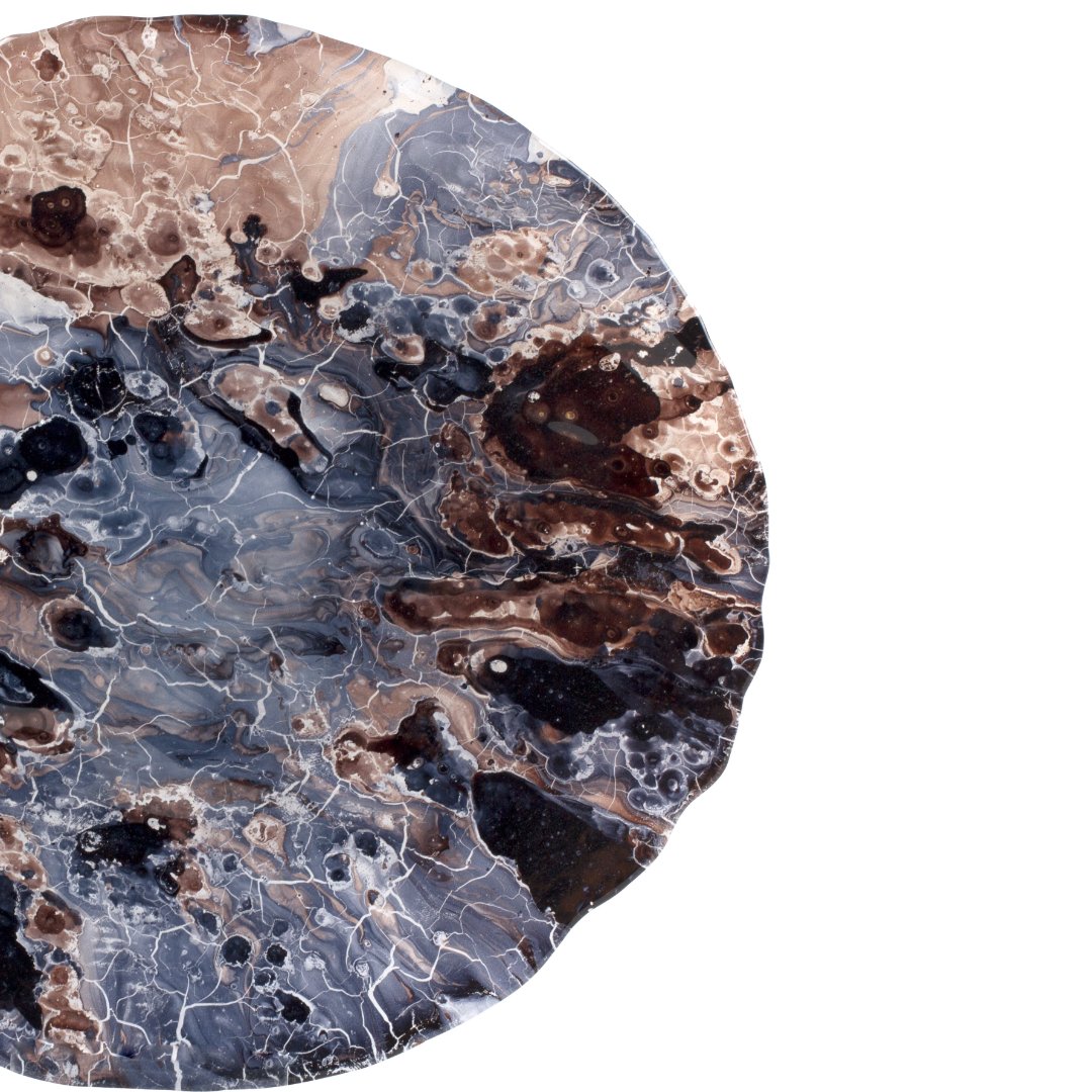 Fotografia para o produto Centro de mesa em vidro L27xP23xA2cm cor azul