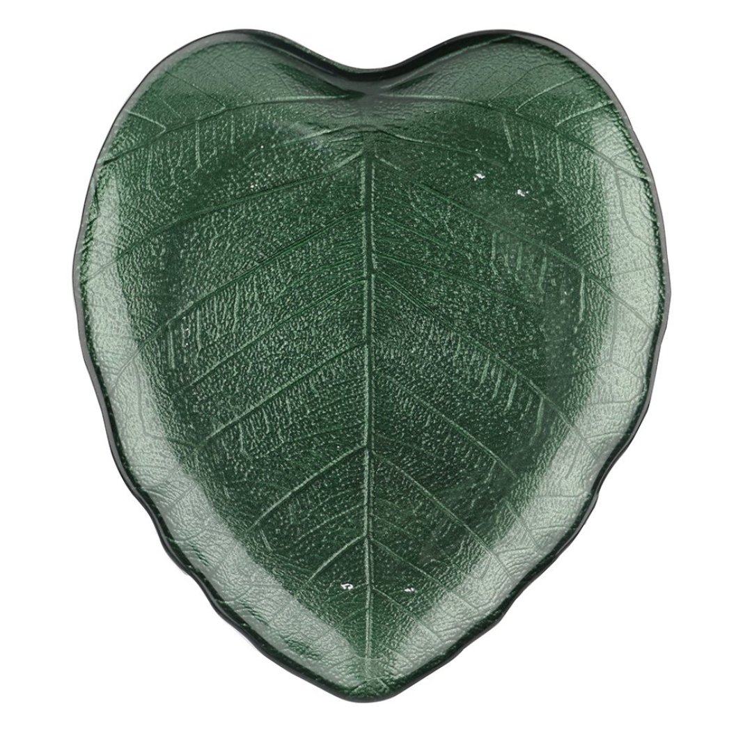 Fotografia para o produto Centro de mesa em vidro L28xP25xA3cm cor verde Fotografia para o produto Centro de mesa em vidro L28xP25xA3cm cor verde