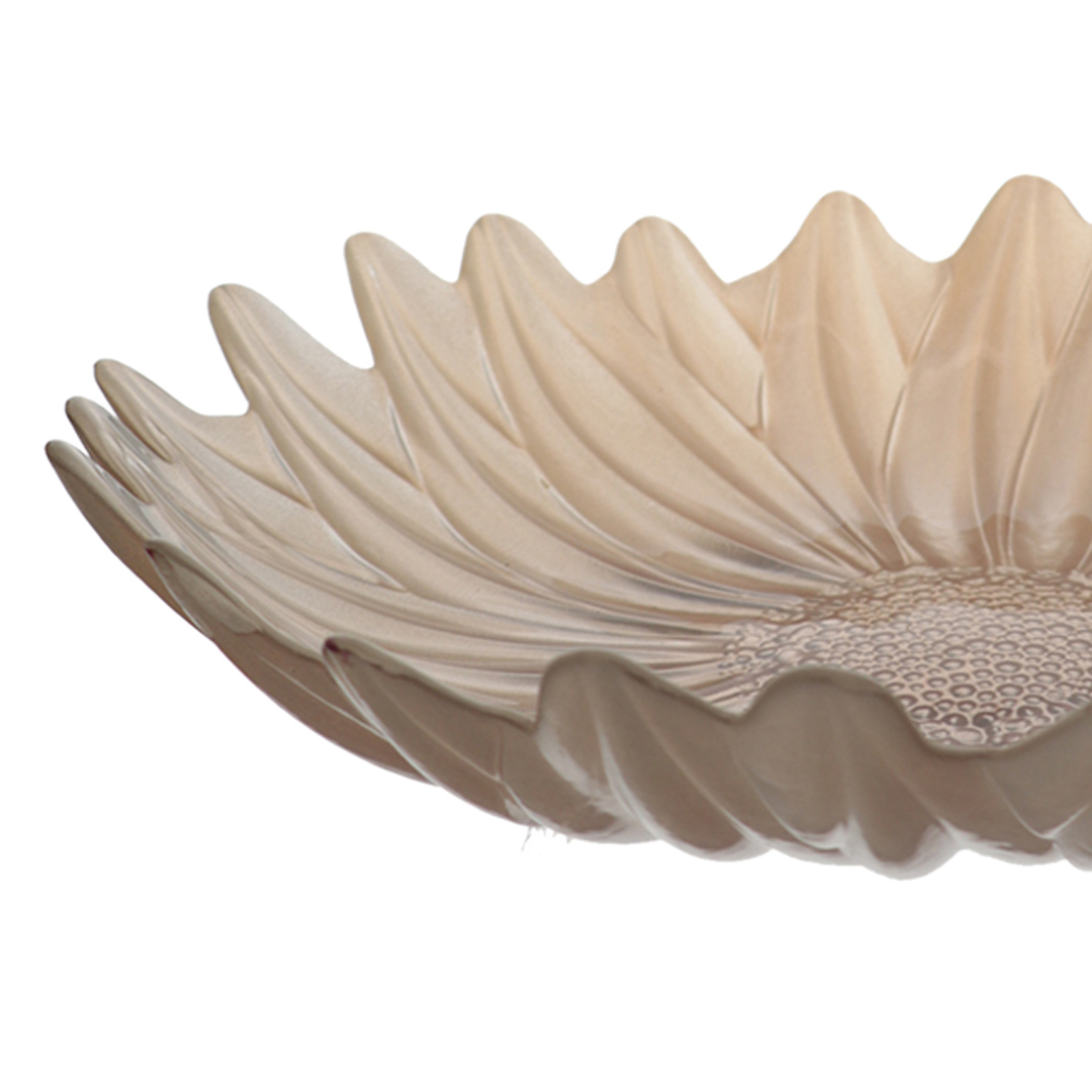 Fotografia para o produto Centro de mesa em vidro Ø30xA6,5cm cor pérola