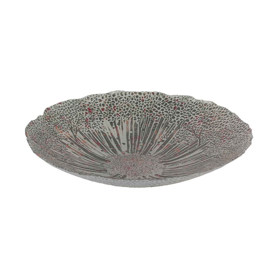 Fotografia para o produto Centro de mesa em vidro Ø30xA6cm cor verde