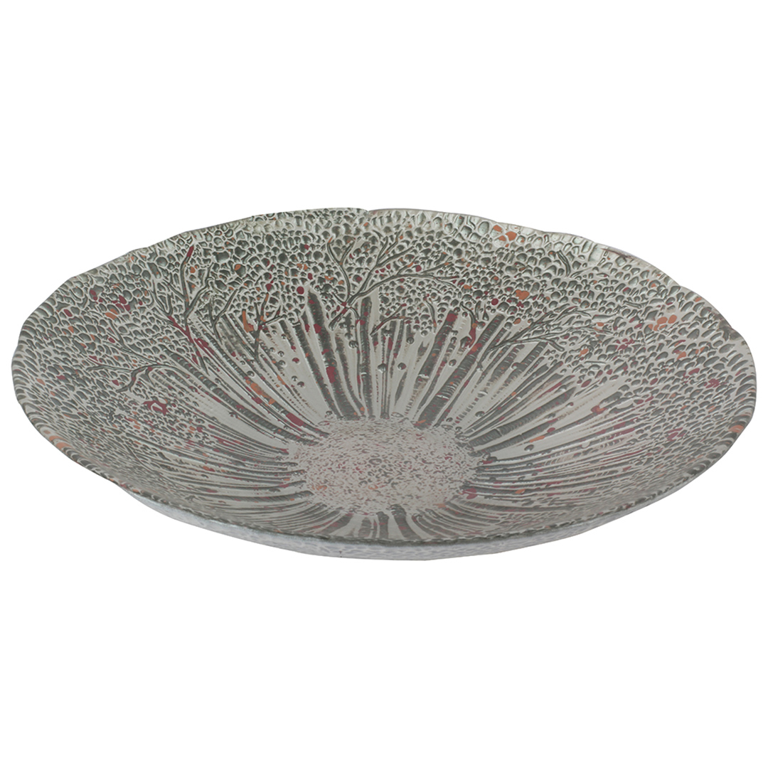 Fotografia para o produto Centro de mesa em vidro Ø40xA7,5cm cor verde