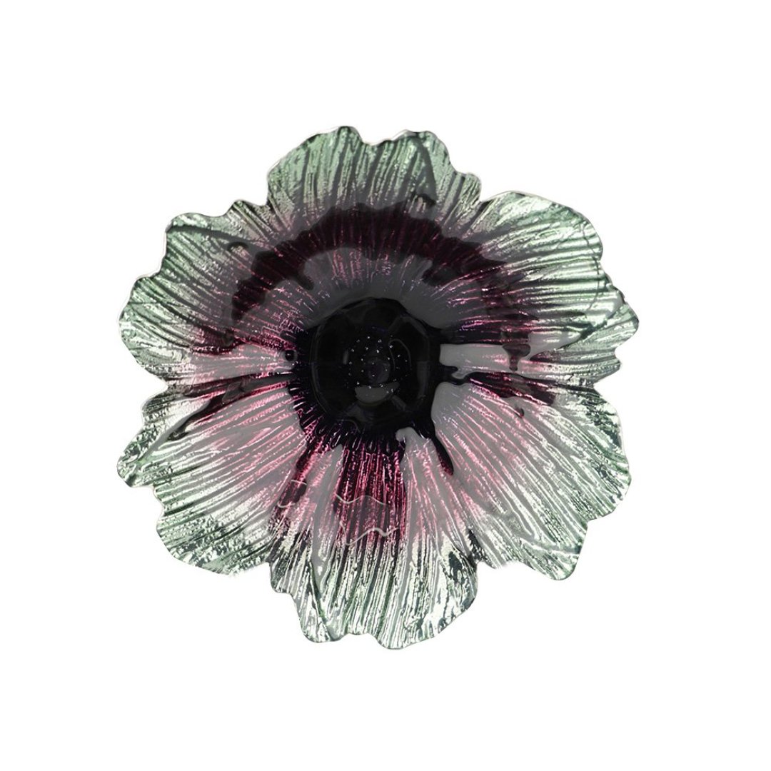 Imagem ilustrativa para Centro de mesa em vidro Ø20xA5cm cor verde e roxo