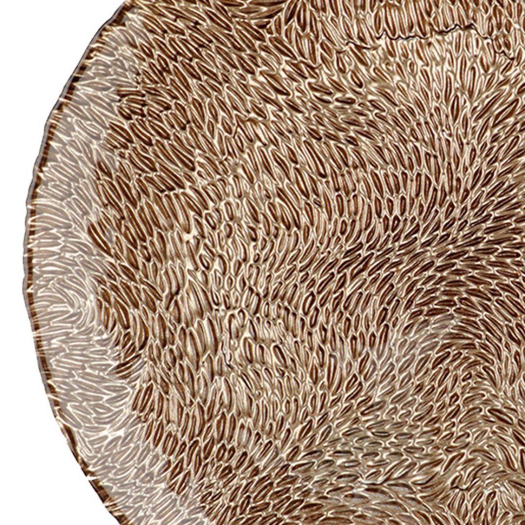 Fotografia para o produto Centro de mesa em vidro Ø21xA1,5cm cor marrom