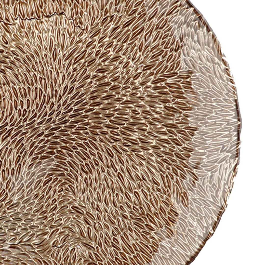 Fotografia para o produto Centro de mesa em vidro Ø21xA1,5cm cor marrom