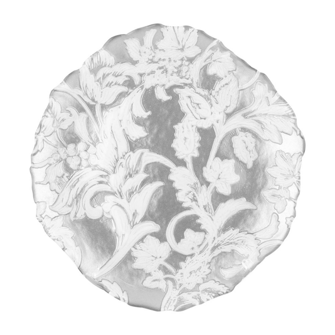 Imagem ilustrativa para Centro de mesa em vidro Ø21xA2cm cor prata