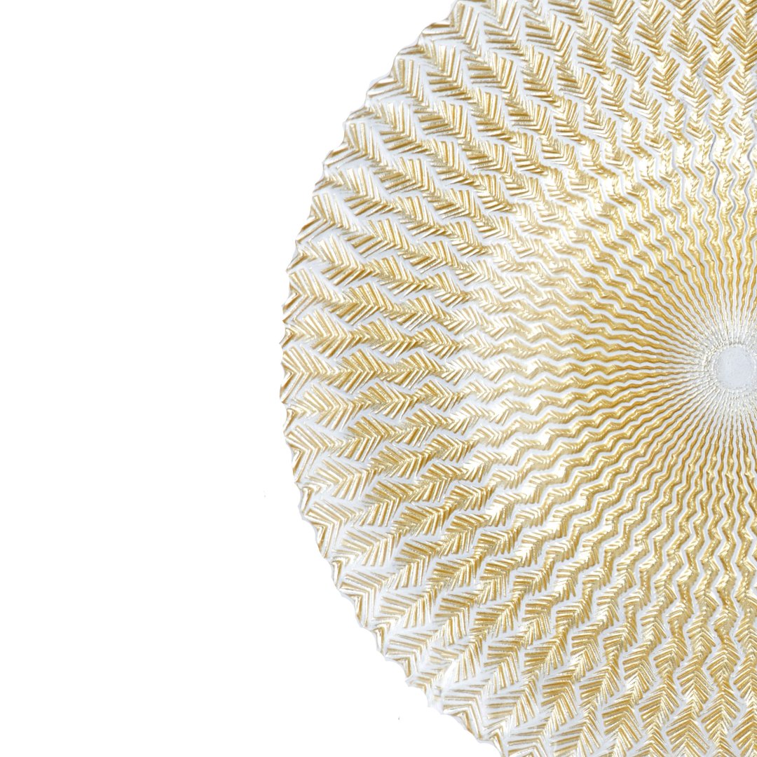 Fotografia para o produto Centro de mesa em vidro Ø28xA2cm cor dourado