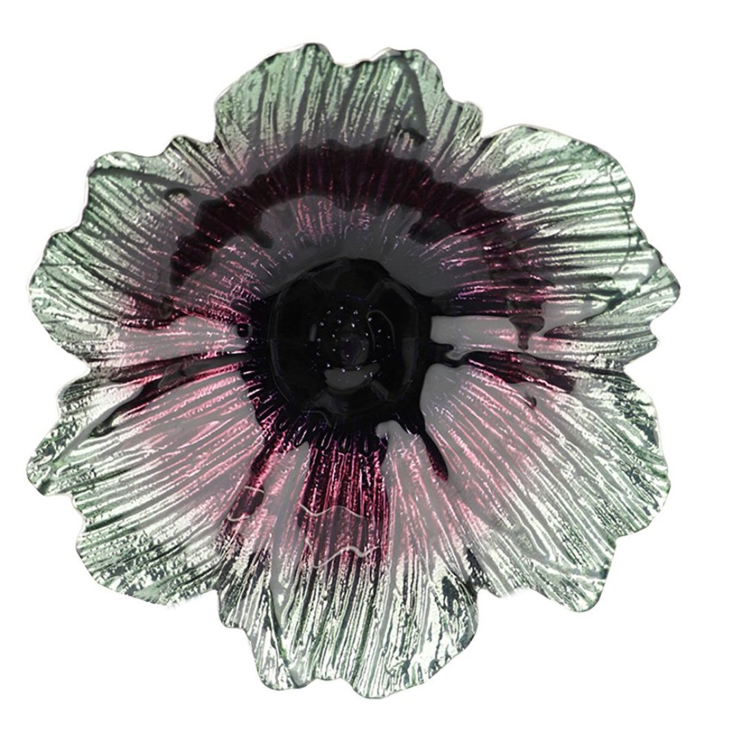 Imagem ilustrativa para Centro de mesa em vidro Ø30xA7cm cor verde e roxo