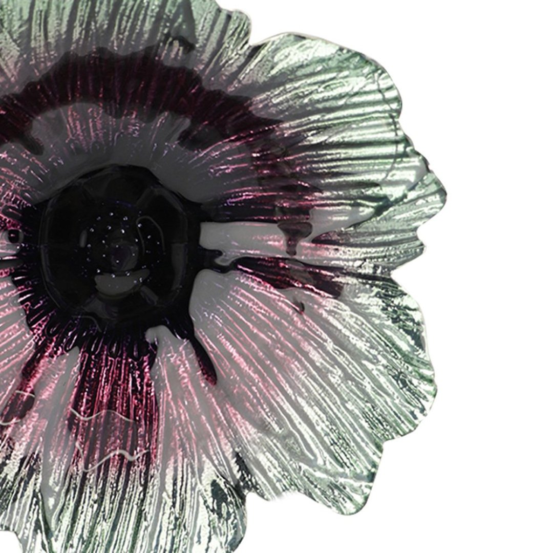 Fotografia para o produto Centro de mesa em vidro Ø30xA7cm cor verde e roxo