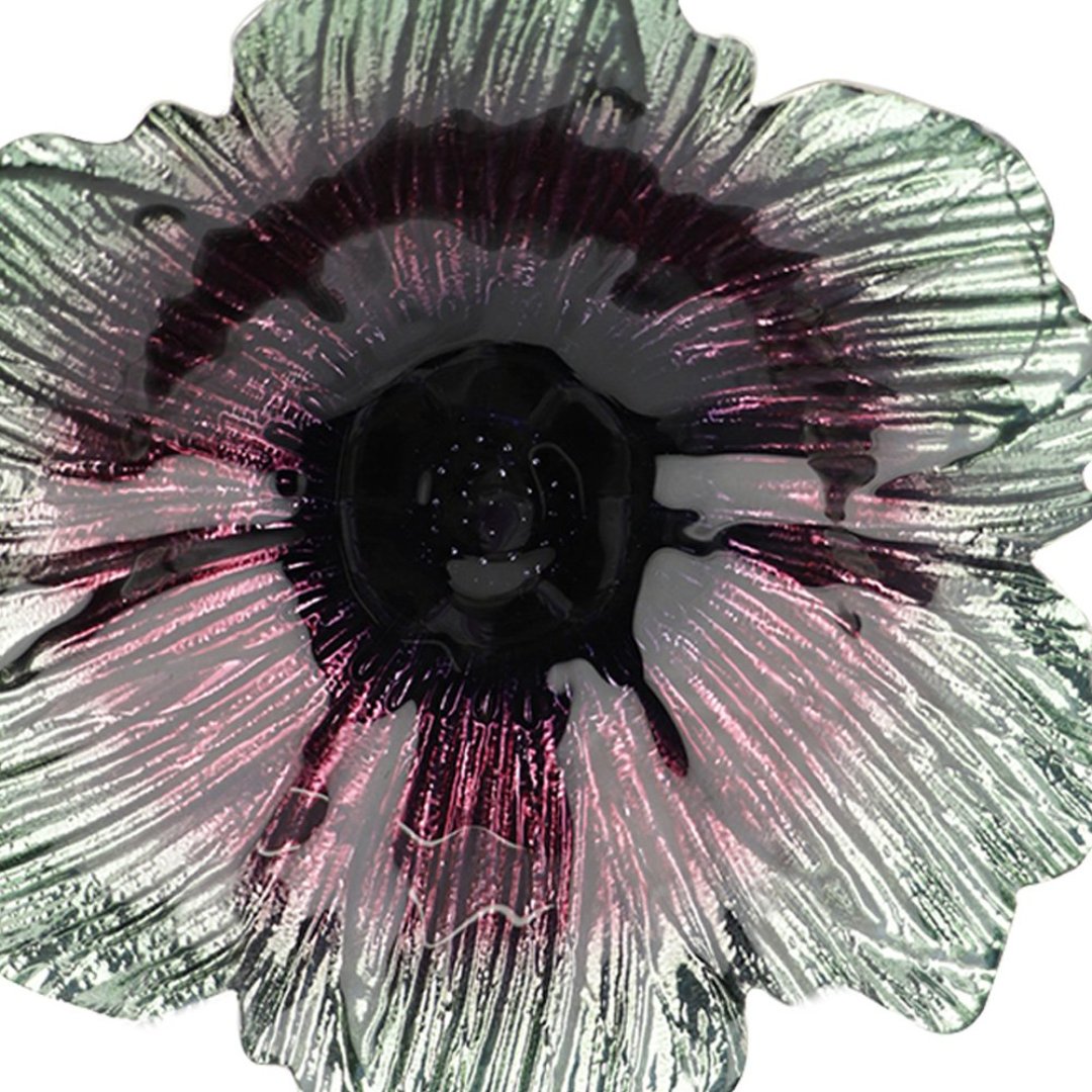 Fotografia para o produto Centro de mesa em vidro Ø30xA7cm cor verde e roxo