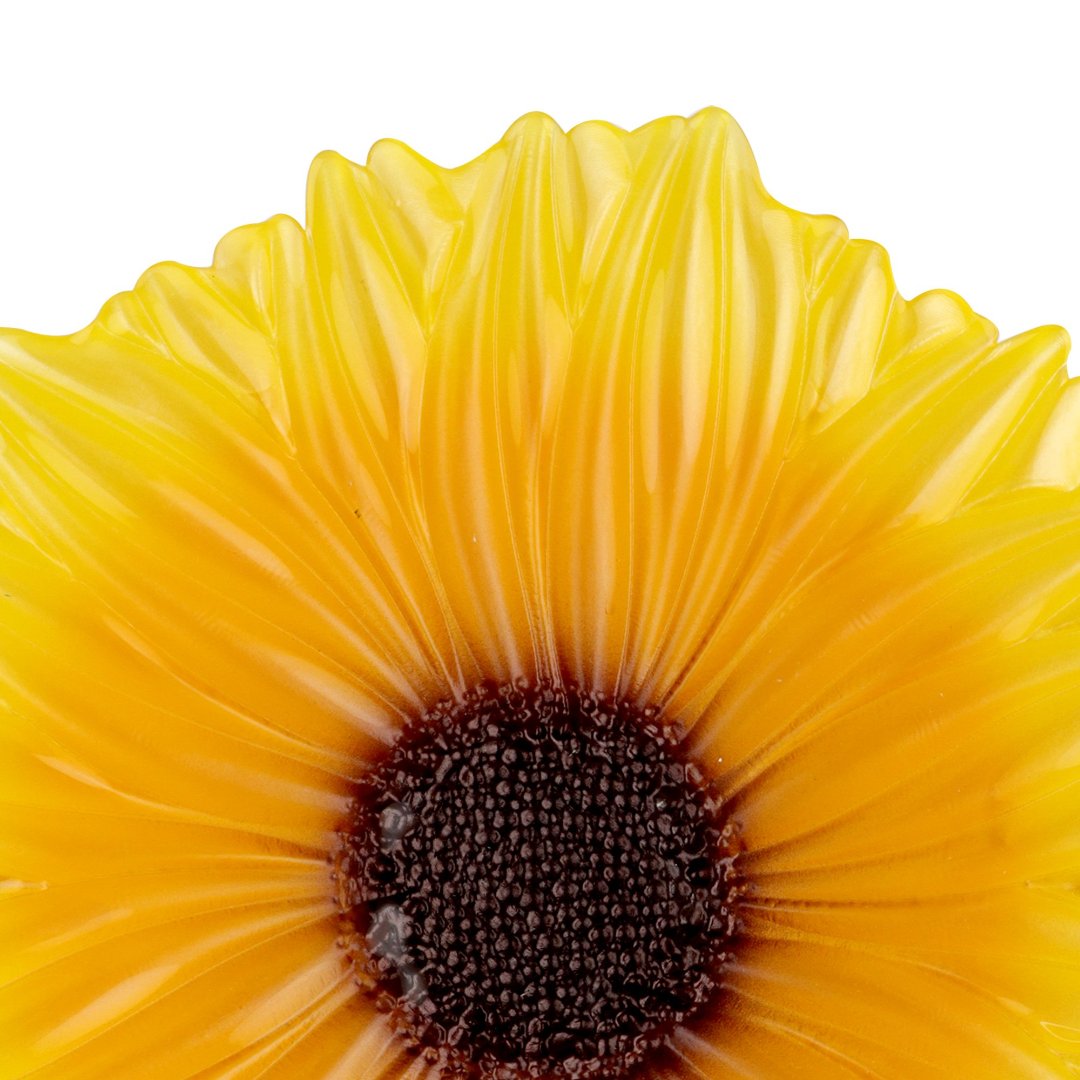 Fotografia para o produto Centro de mesa em vidro Ø32xA3cm cor amarelo e marrom