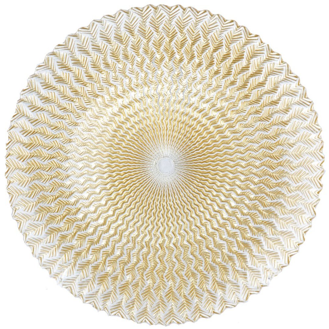 Fotografia para o produto Centro de mesa em vidro Ø40xA7cm cor cor dourado Fotografia para o produto Centro de mesa em vidro Ø40xA7cm cor cor dourado