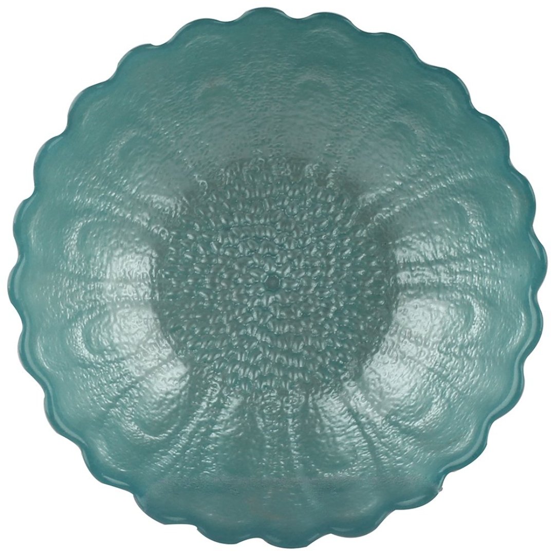 Imagem ilustrativa para Centro de mesa Flora em vidro 350ml Ø16xA5cm cor azul claro