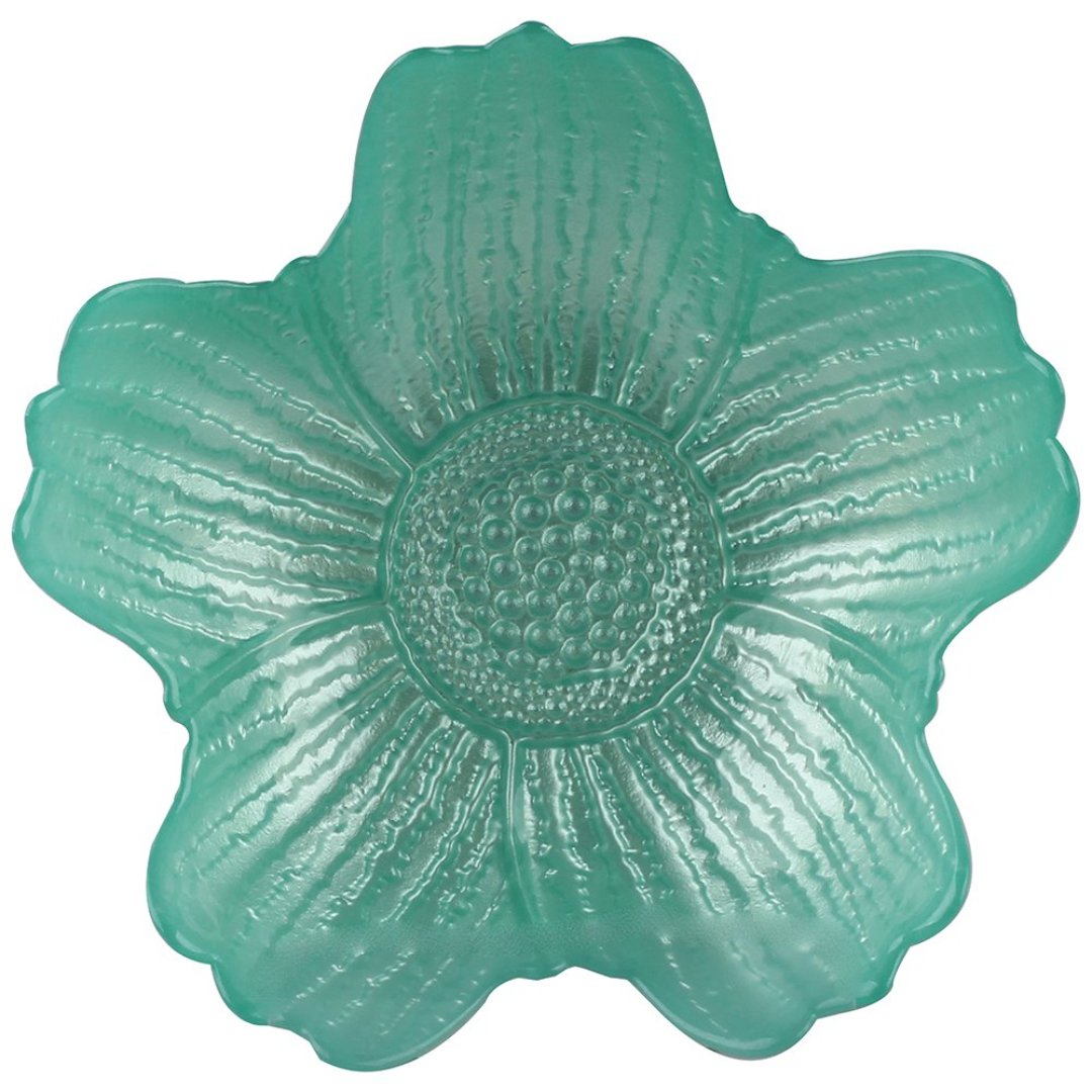 Imagem ilustrativa para Centro de mesa Flora em vidro 220ml Ø16xA5cm cor verde claro