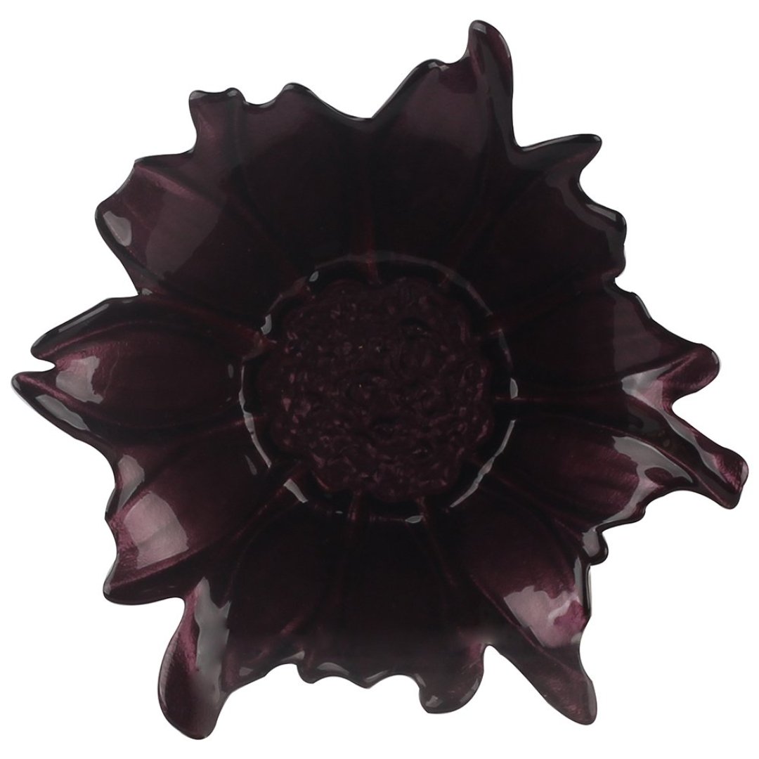 Imagem ilustrativa para Centro de mesa Flora em vidro 230ml P17xL15xA6cm cor roxo