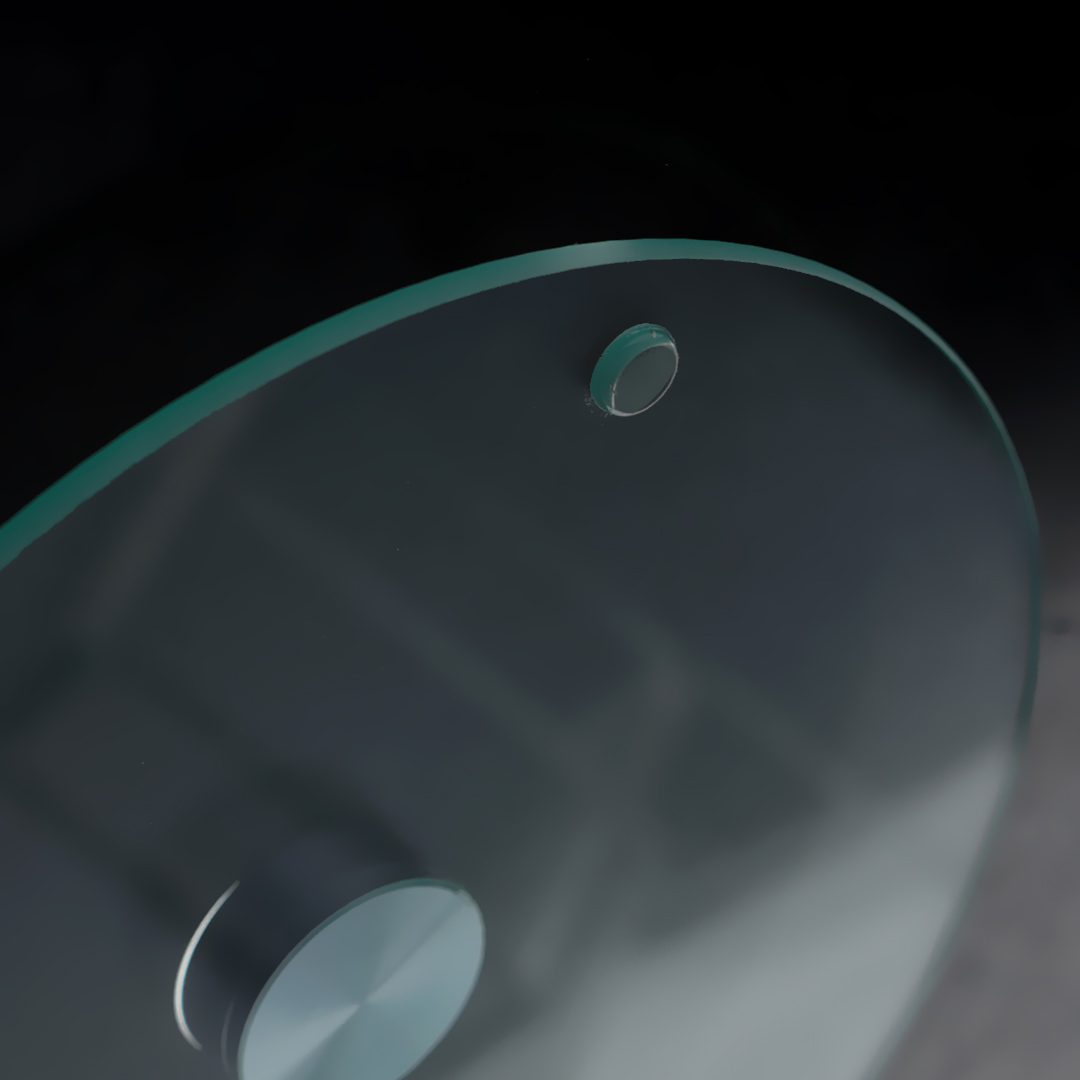 Fotografia para o produto Centro de mesa giratório em vidro Ø45cm