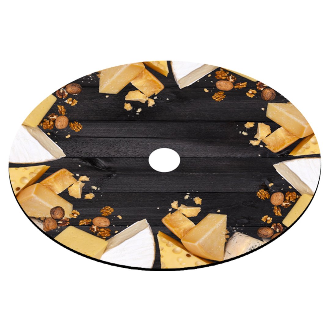 Fotografia para o produto Centro de mesa giratório Queijo em vidro Ø60xA2cm cor preta