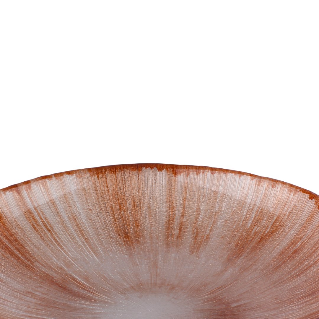 Fotografia para o produto Centro de mesa pedra em vidro Ø30xA6cm cor marrom